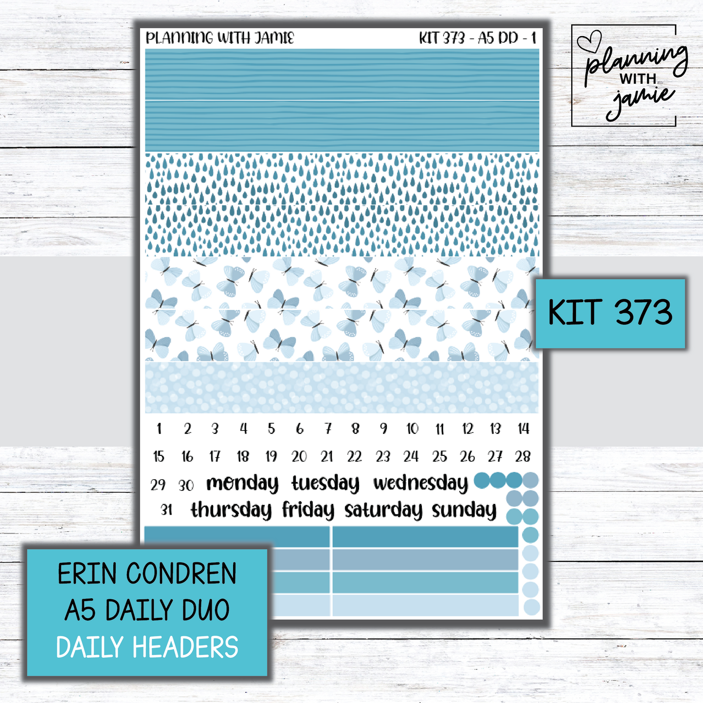Kit 373 Erin Condren Daily Duo Sticker Kit