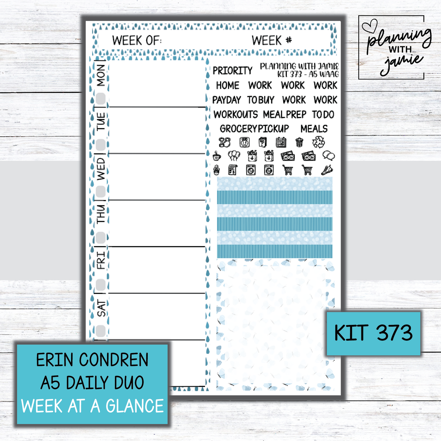 Kit 373 Week At A Glance Sticker