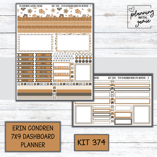 Kit 374 Erin Condren Dashboard Planner Sticker Kit