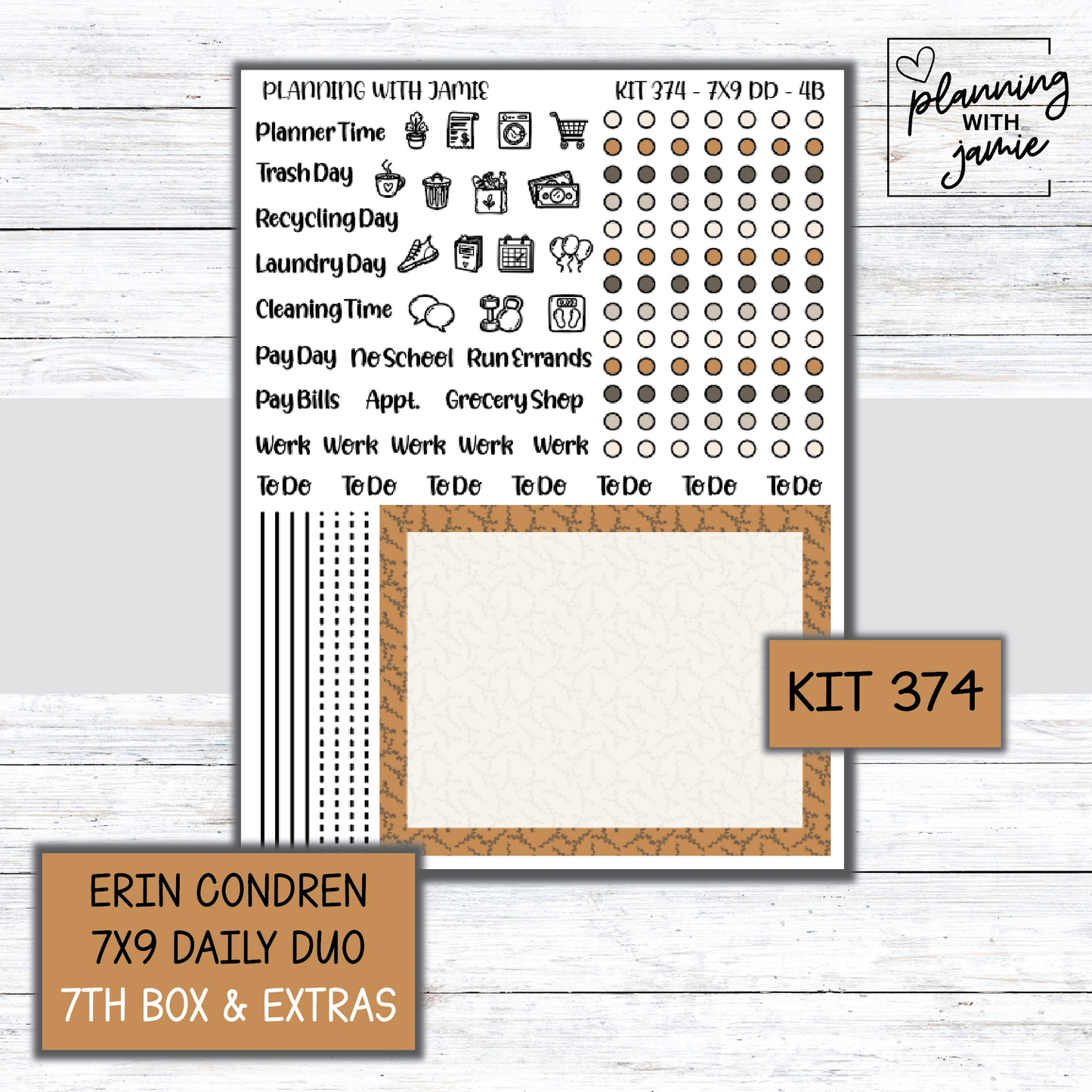 Kit 374 Erin Condren Daily Duo Sticker Kit