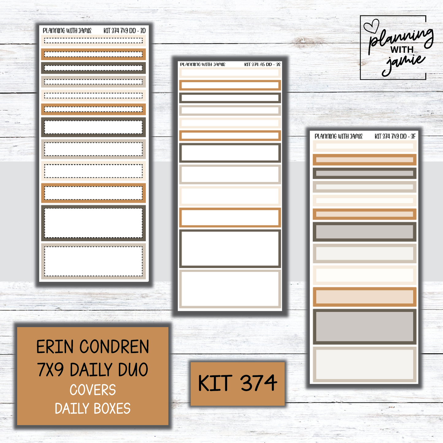 Kit 374 Erin Condren Daily Duo Sticker Kit