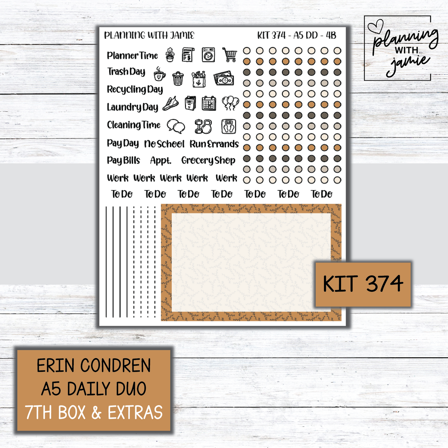 Kit 374 Erin Condren Daily Duo Sticker Kit