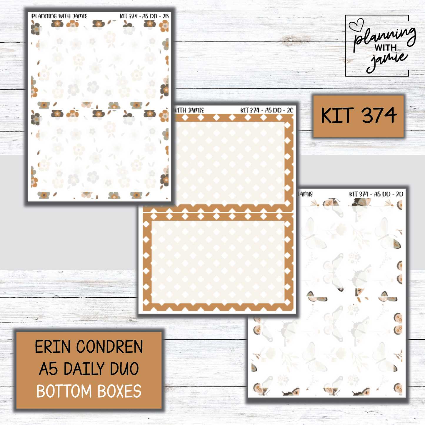 Kit 374 Erin Condren Daily Duo Sticker Kit