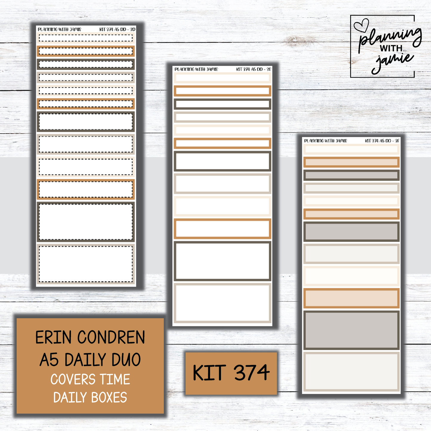 Kit 374 Erin Condren Daily Duo Sticker Kit