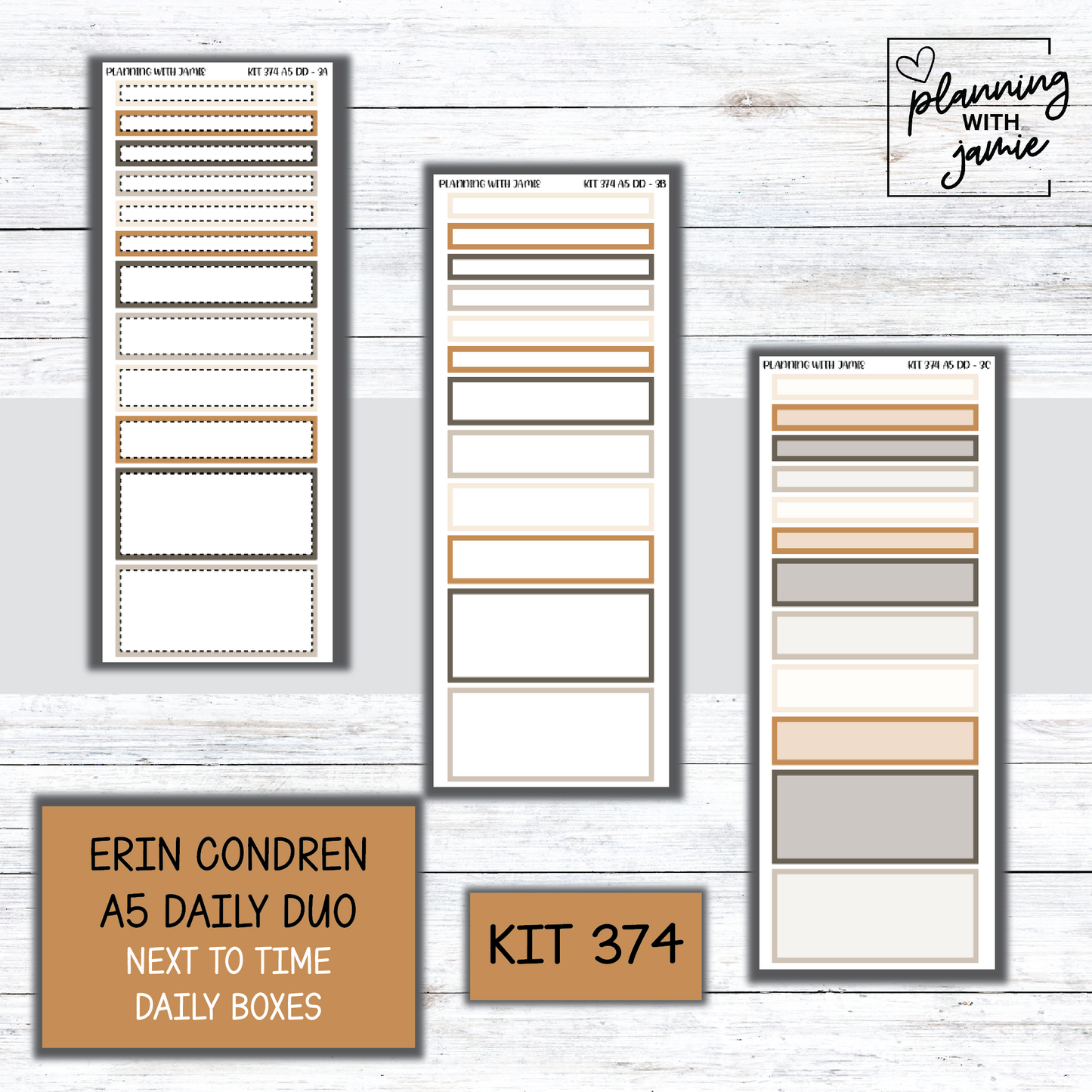 Kit 374 Erin Condren Daily Duo Sticker Kit
