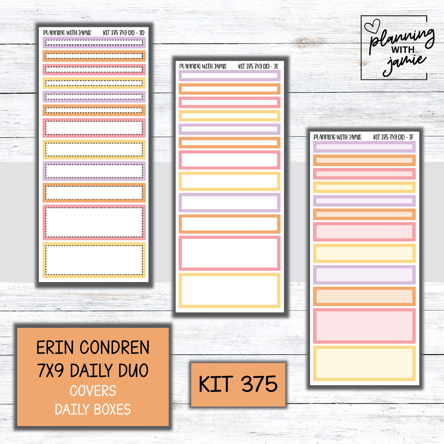 Kit 375 Erin Condren Daily Duo Sticker Kit