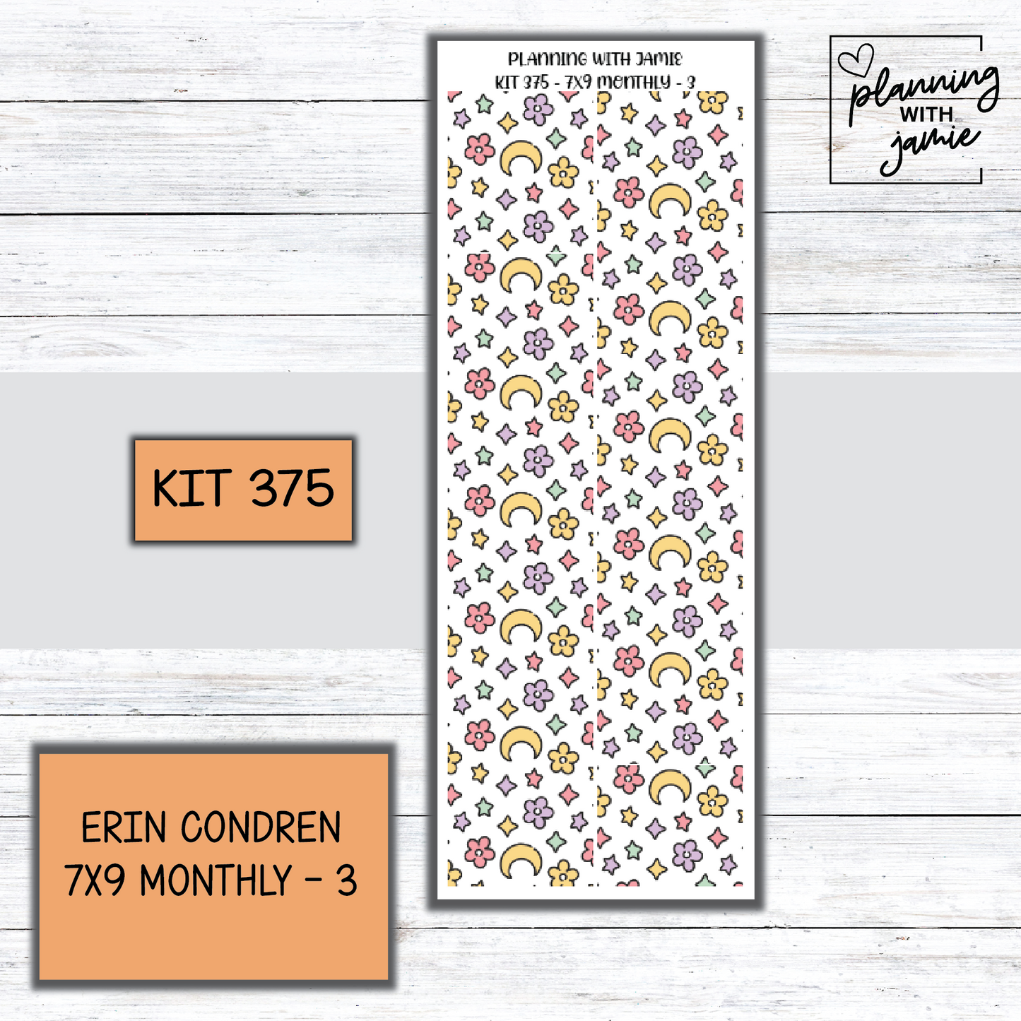 KIT 375 Erin Condren 7X9 Monthly Kit