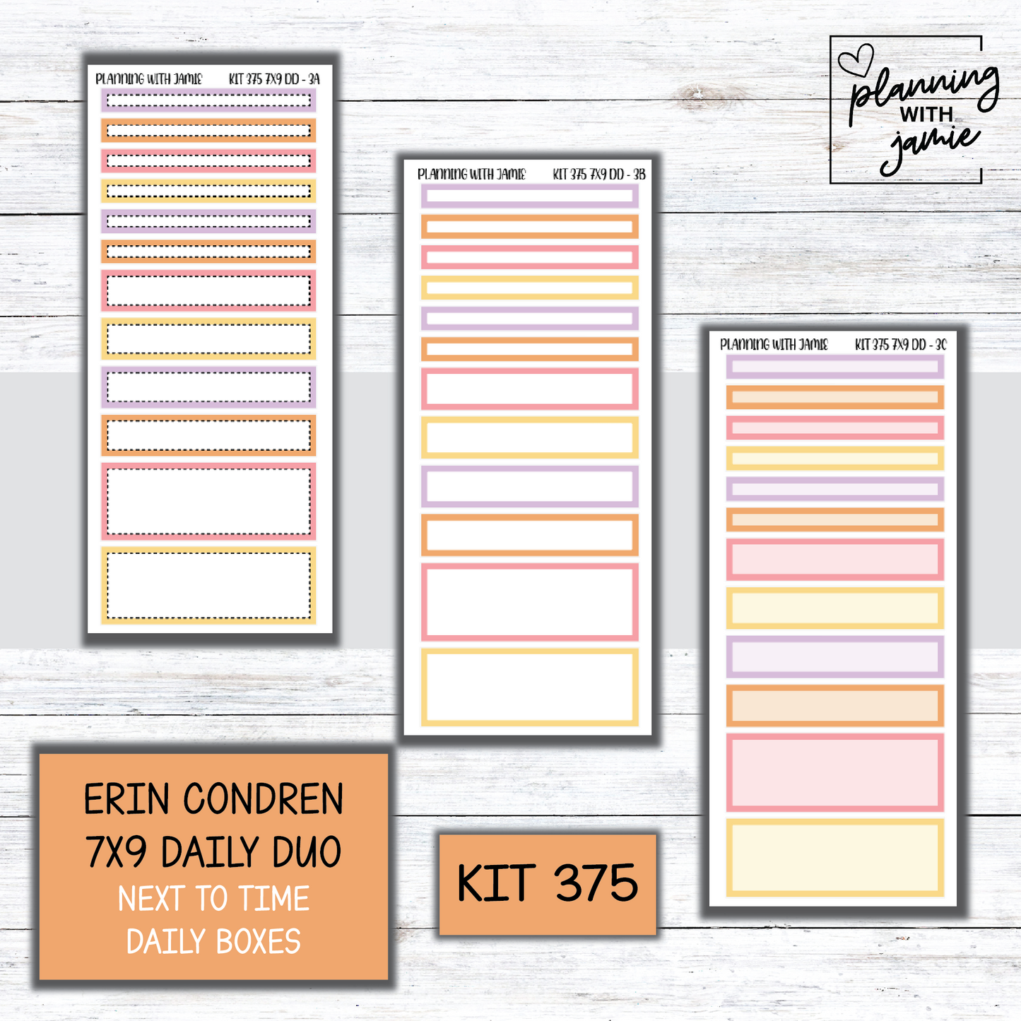 Kit 375 Erin Condren Daily Duo Sticker Kit