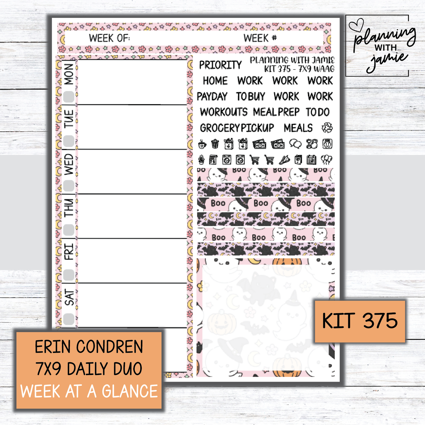 Kit 375 Week At A Glance Sticker