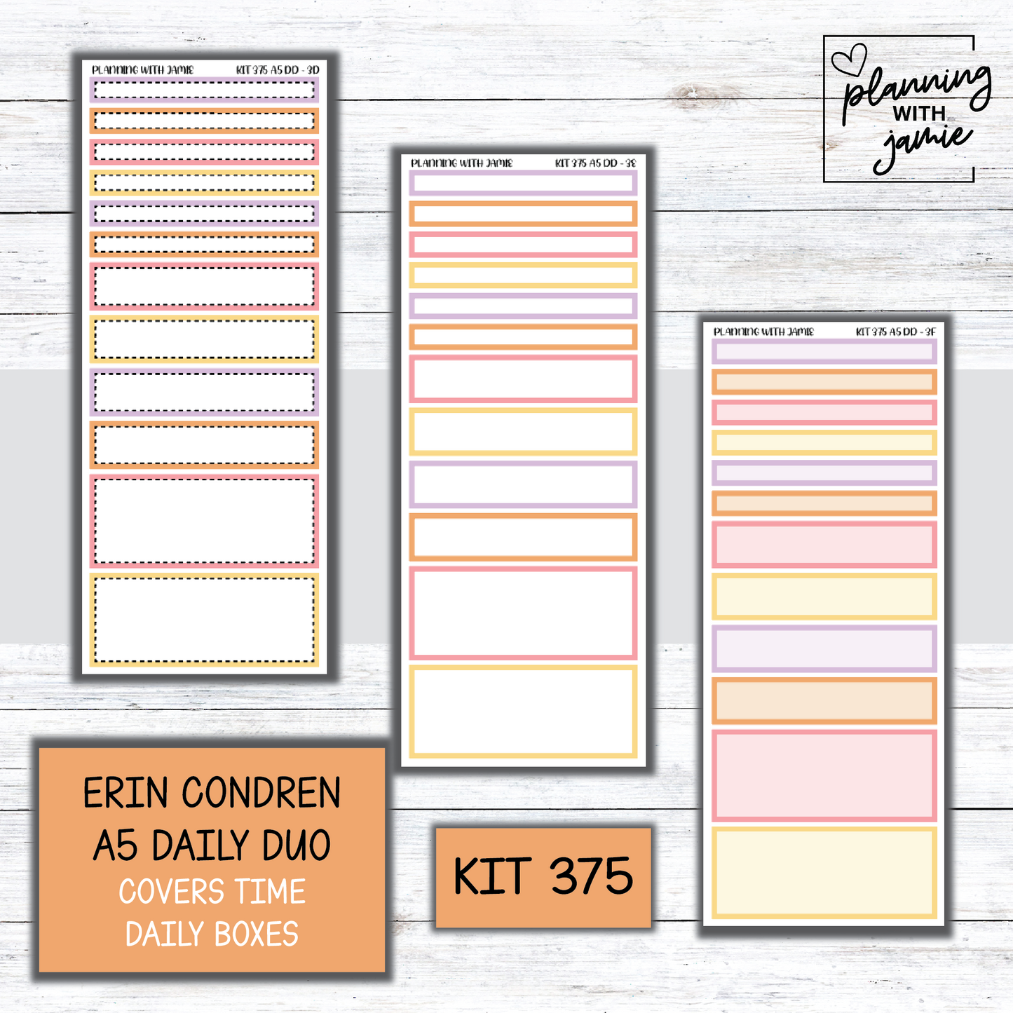Kit 375 Erin Condren Daily Duo Sticker Kit