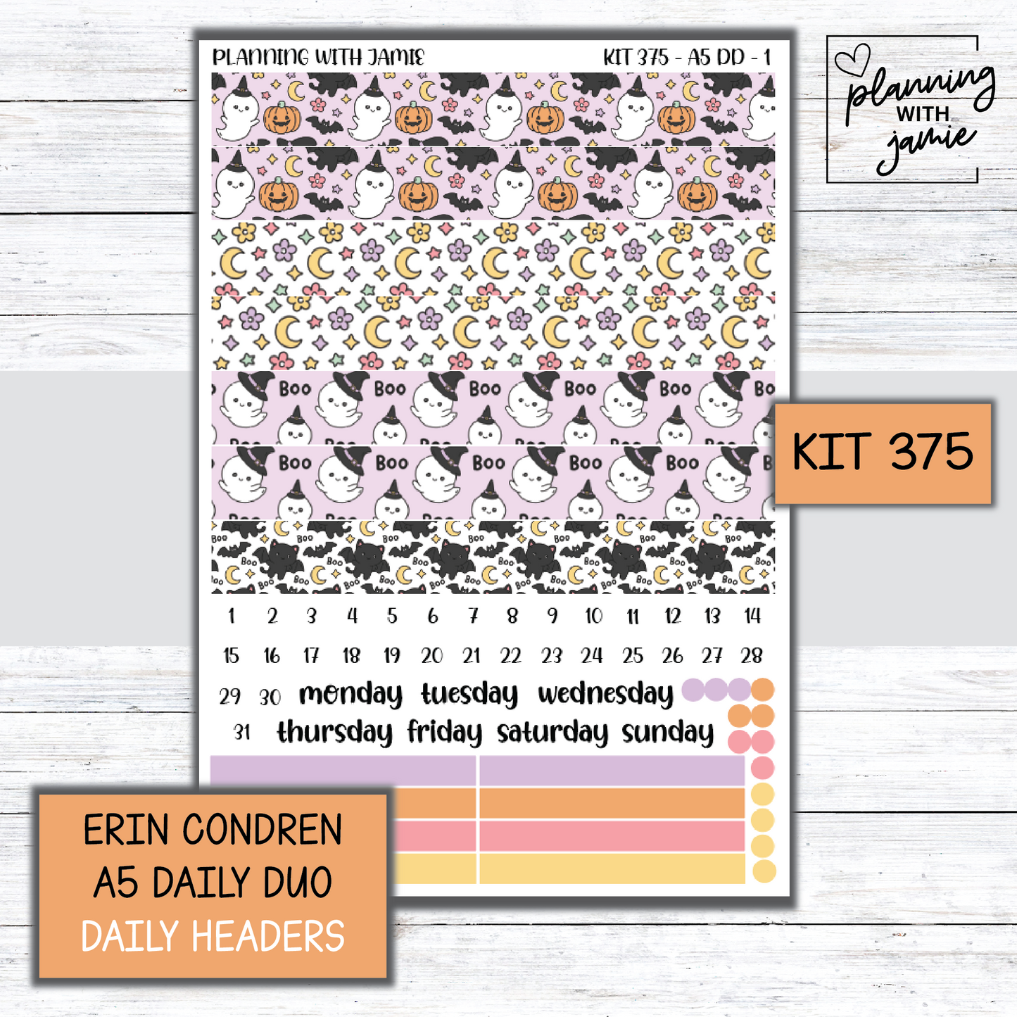 Kit 375 Erin Condren Daily Duo Sticker Kit
