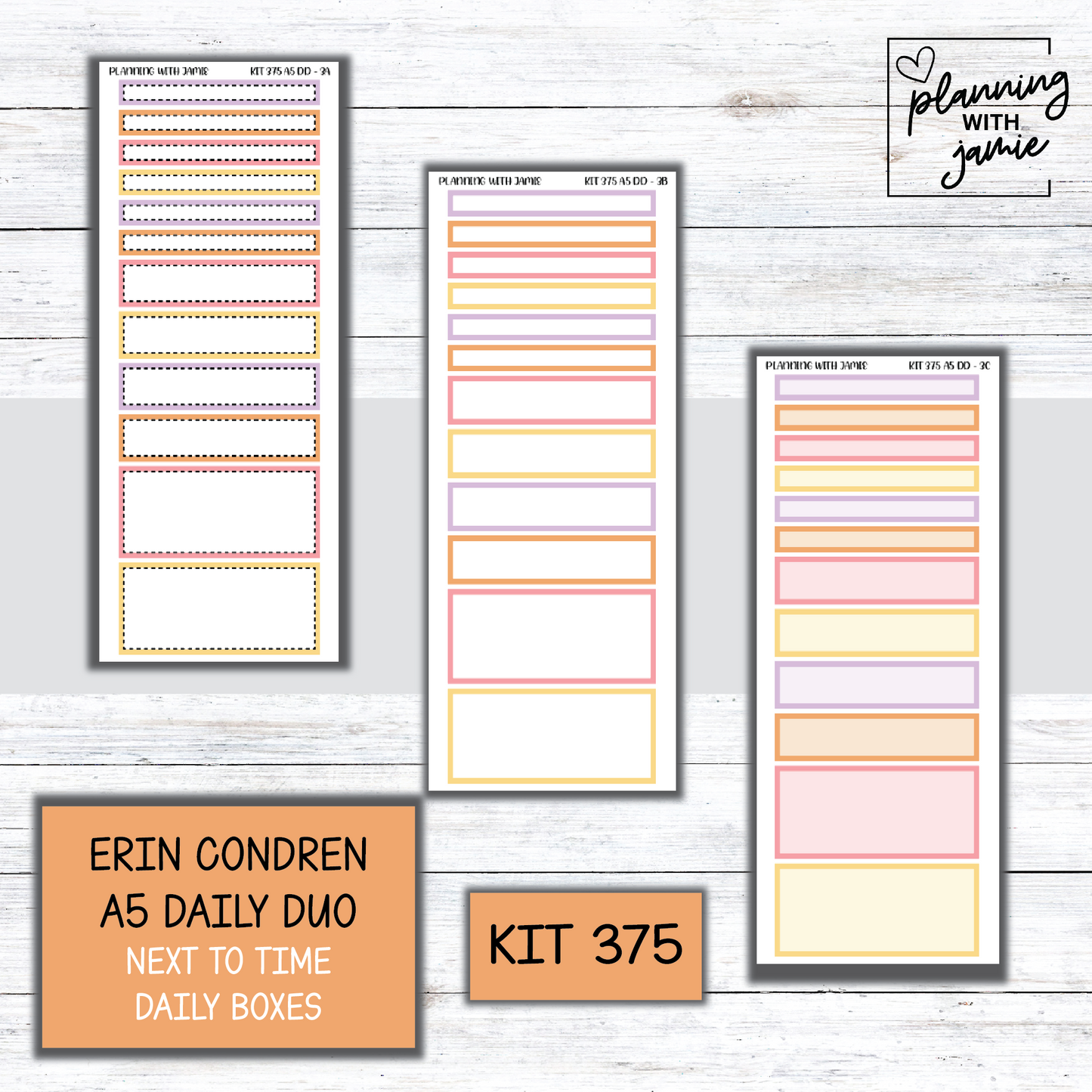 Kit 375 Erin Condren Daily Duo Sticker Kit