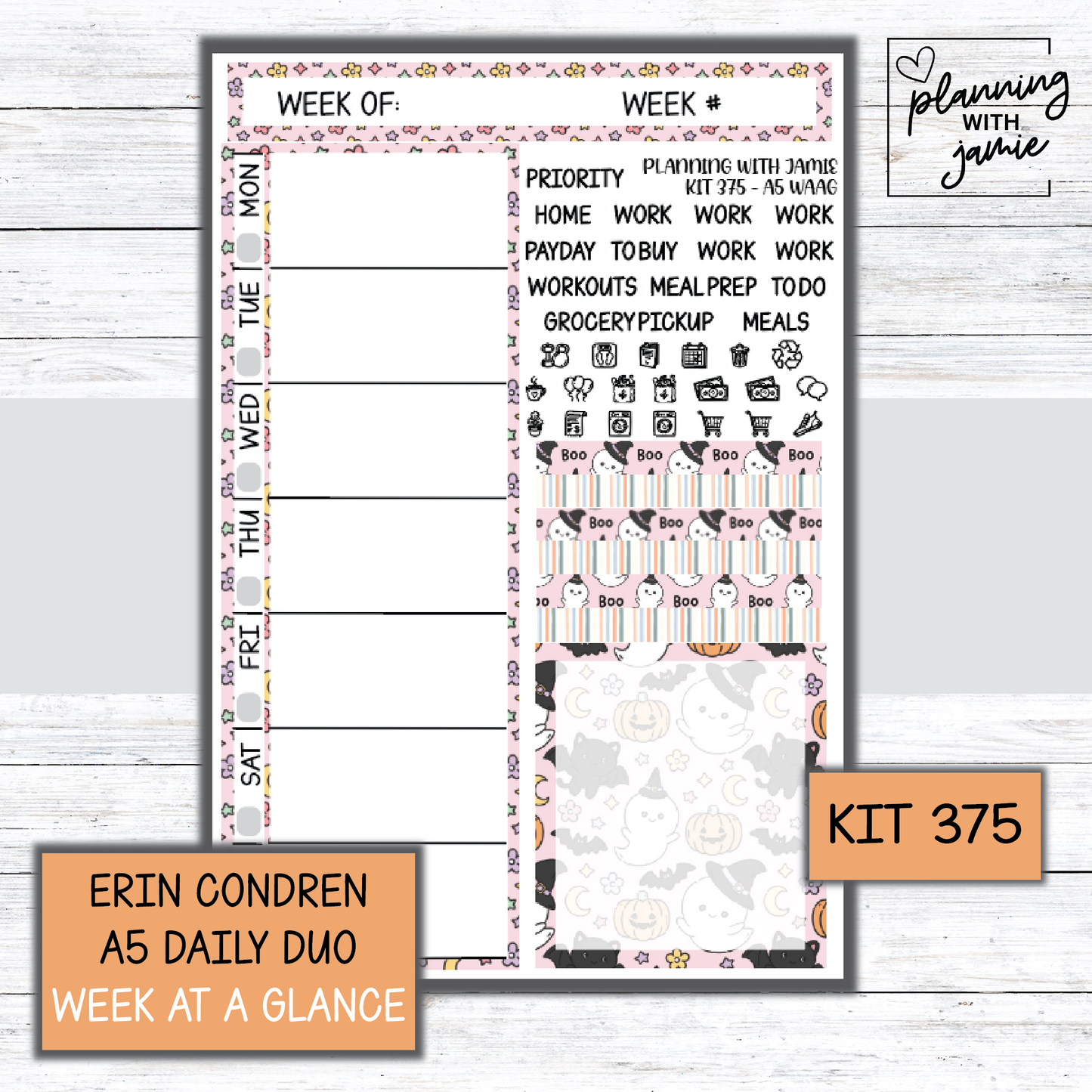 Kit 375 Week At A Glance Sticker