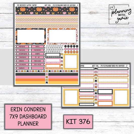 Kit 376 Erin Condren Dashboard Planner Sticker Kit