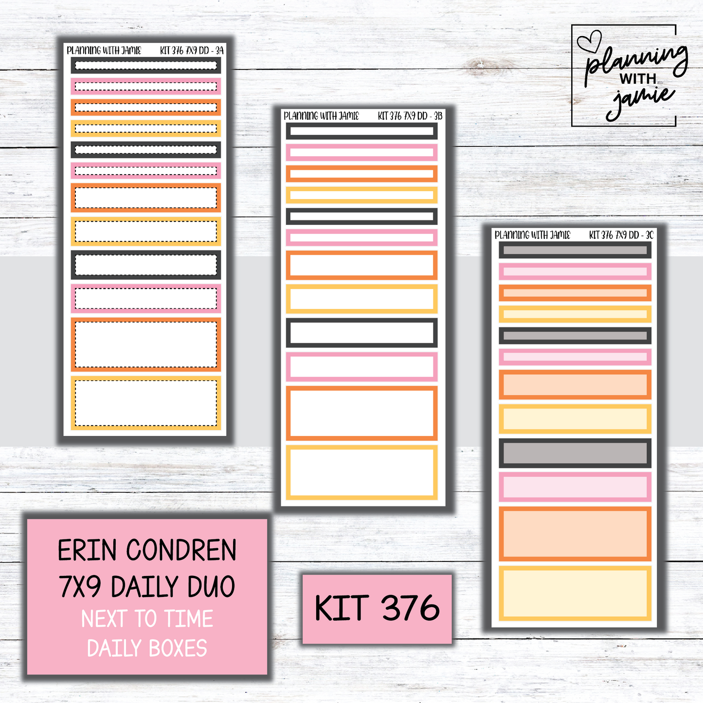 Kit 376 Erin Condren Daily Duo Sticker Kit