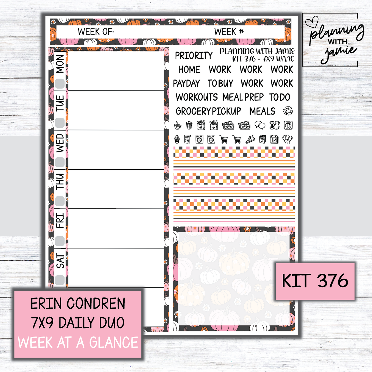 Kit 376 Week At A Glance Sticker