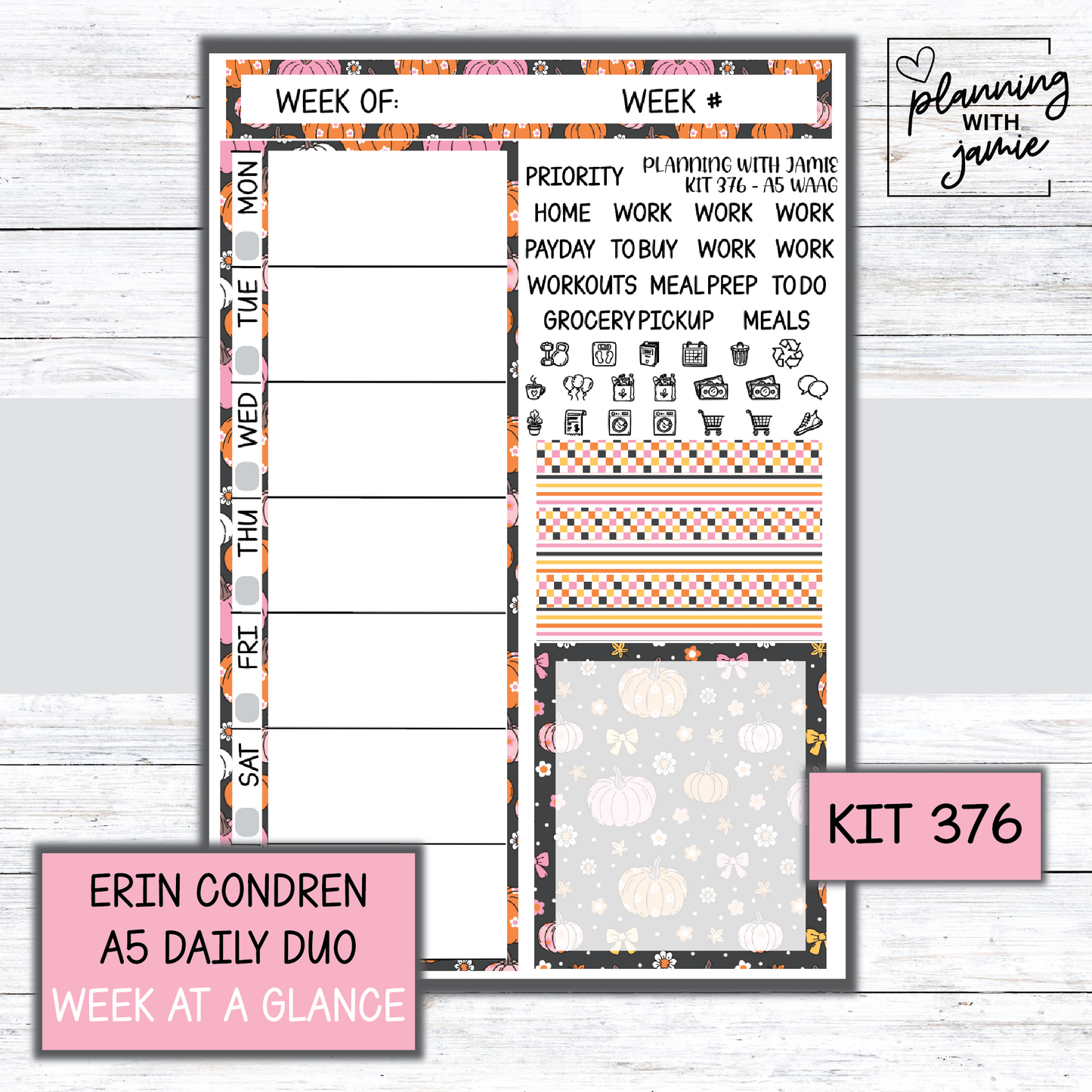 Kit 376 Week At A Glance Sticker