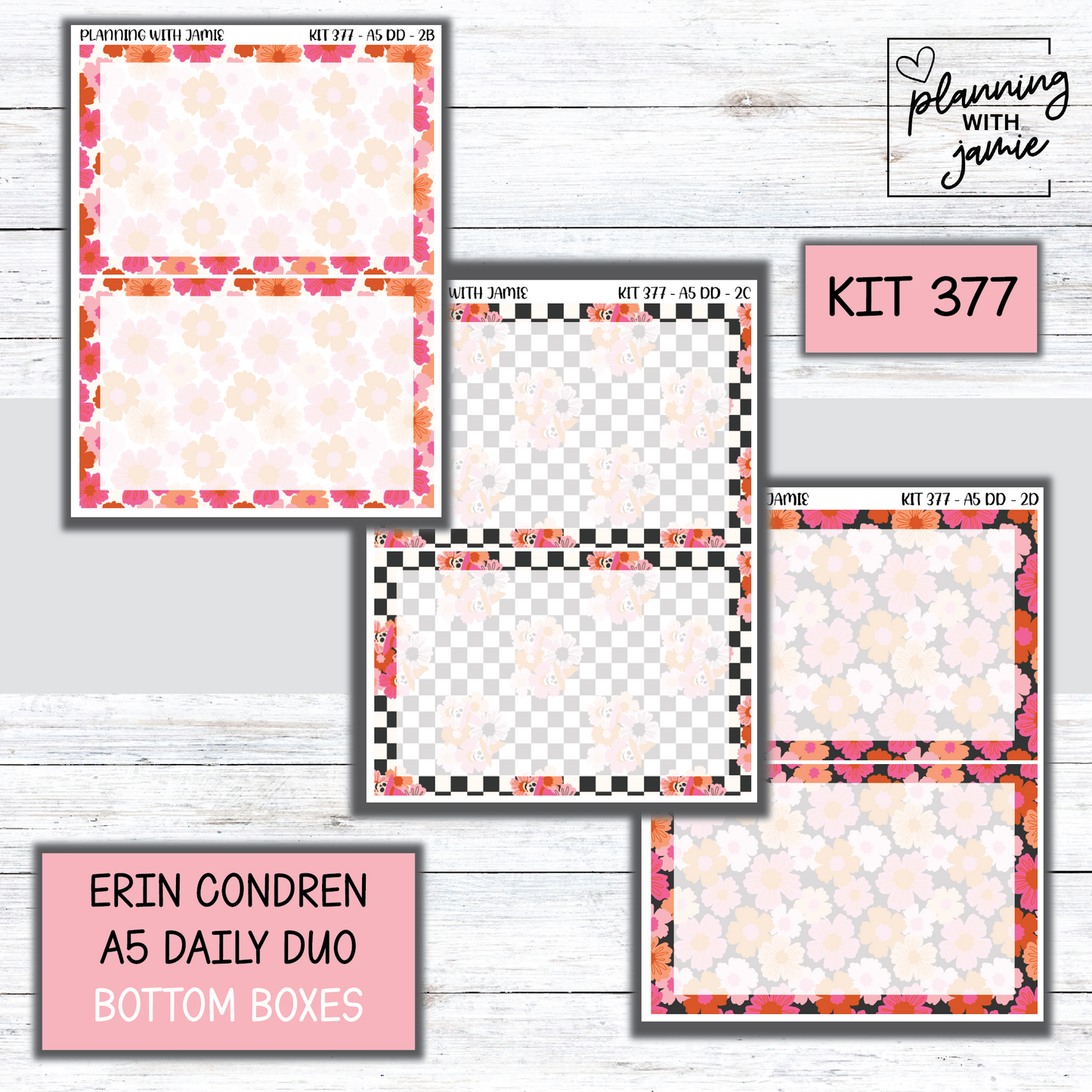 Kit 377 Erin Condren Daily Duo Sticker Kit