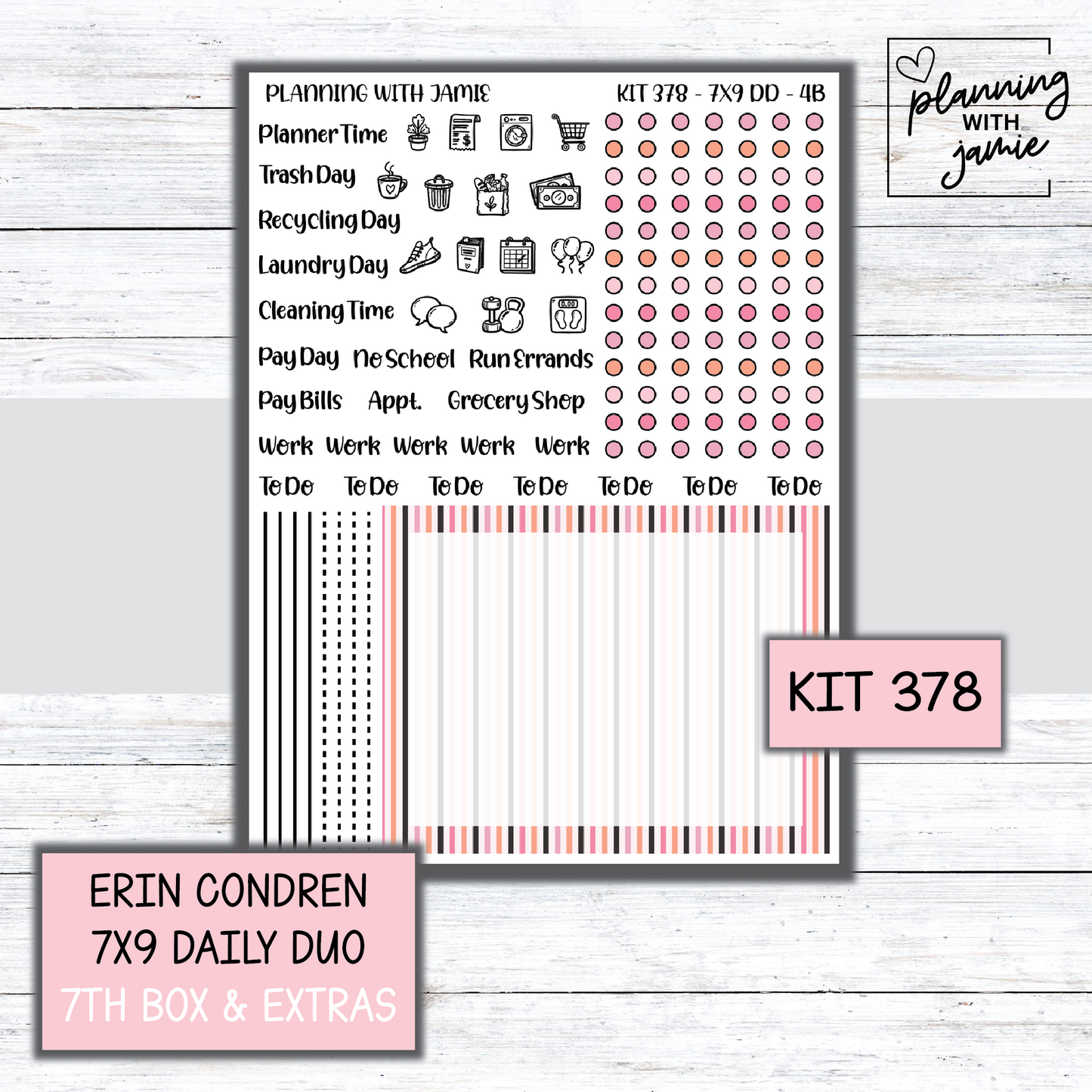 Kit 378 Erin Condren Daily Duo Sticker Kit