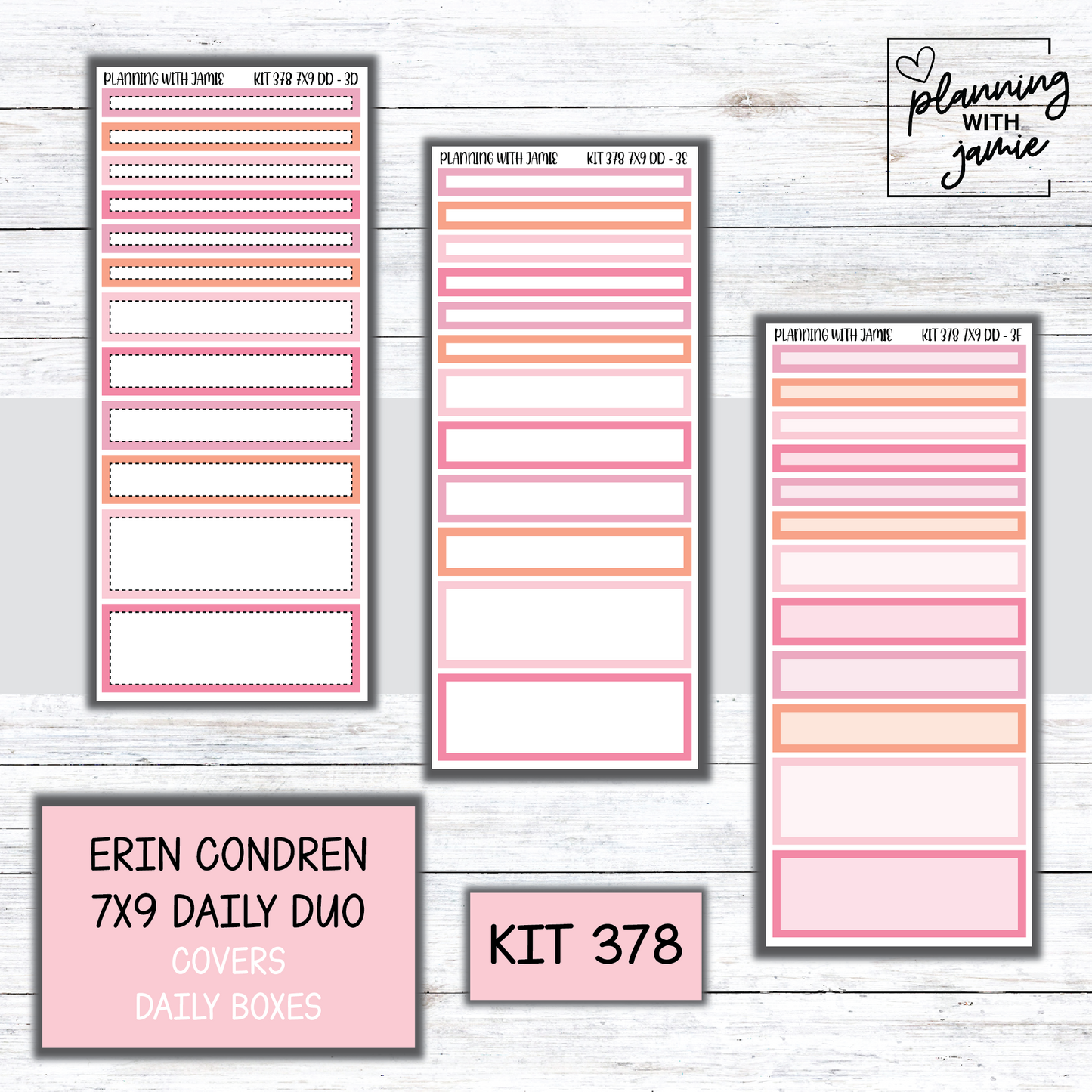 Kit 378 Erin Condren Daily Duo Sticker Kit