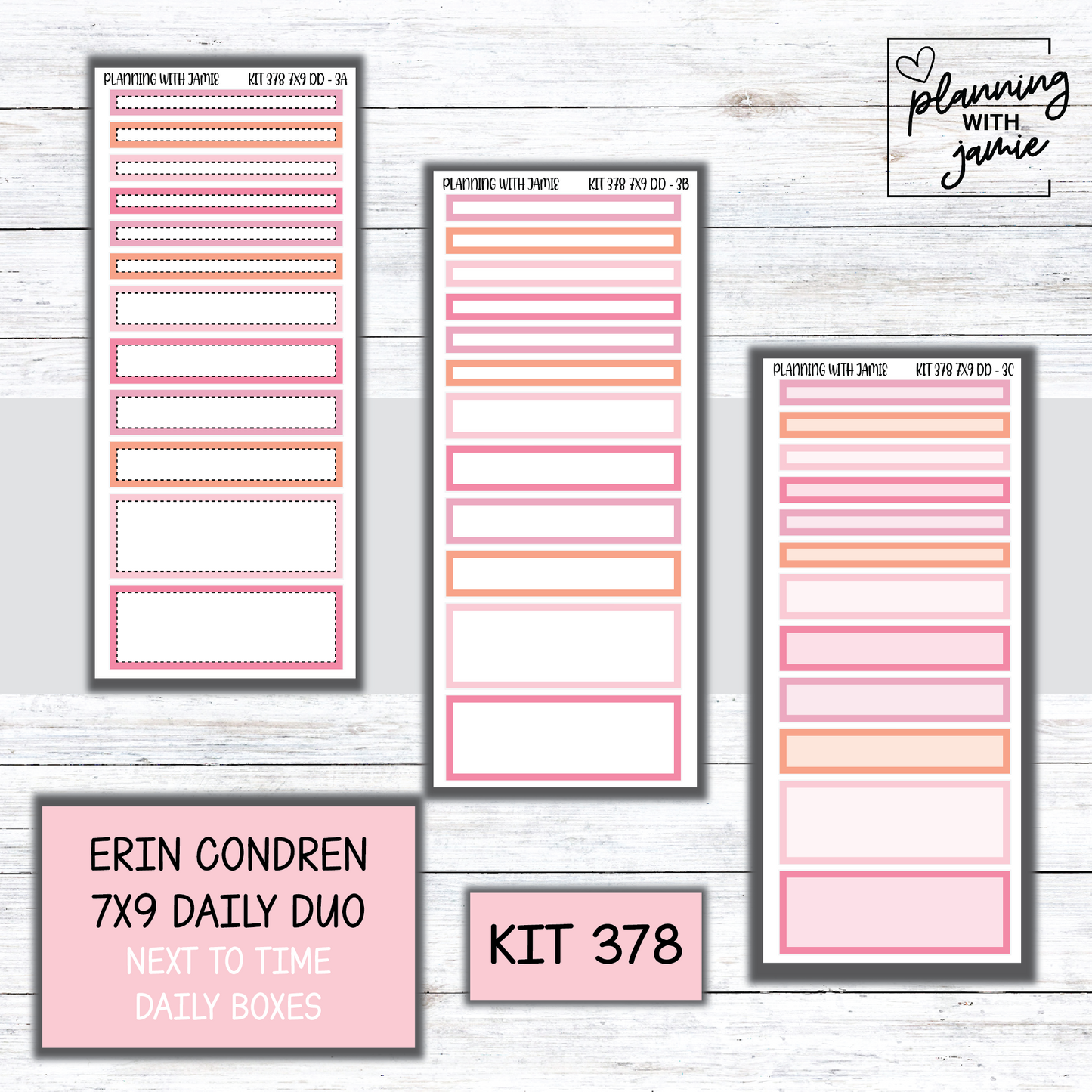 Kit 378 Erin Condren Daily Duo Sticker Kit