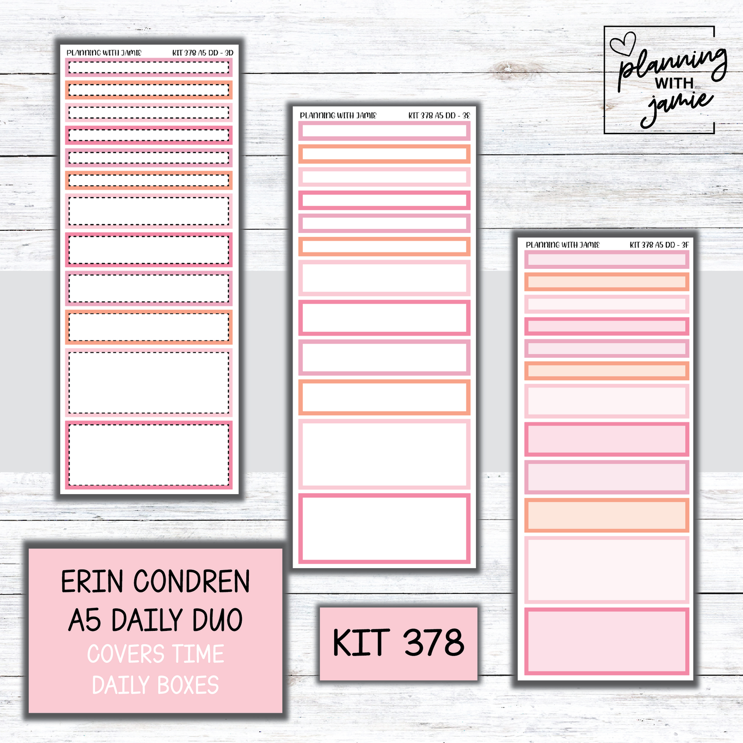 Kit 378 Erin Condren Daily Duo Sticker Kit