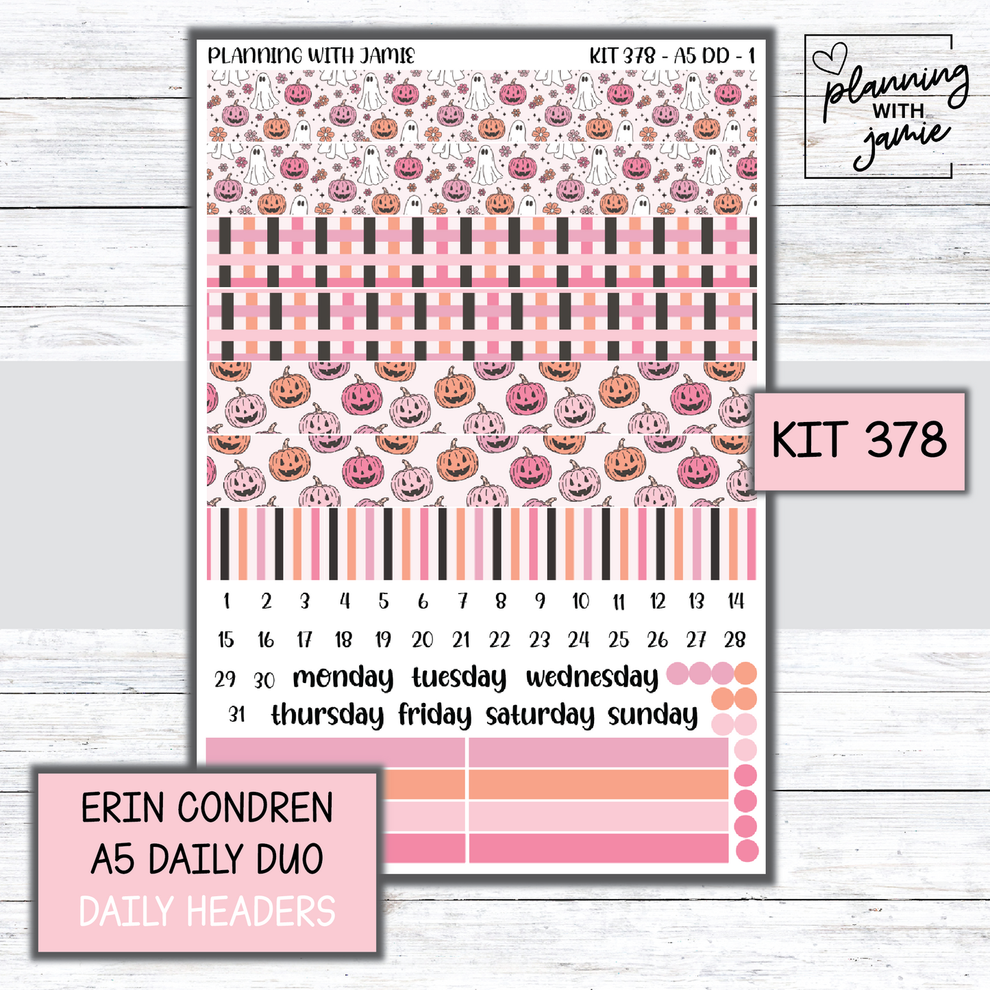 Kit 378 Erin Condren Daily Duo Sticker Kit