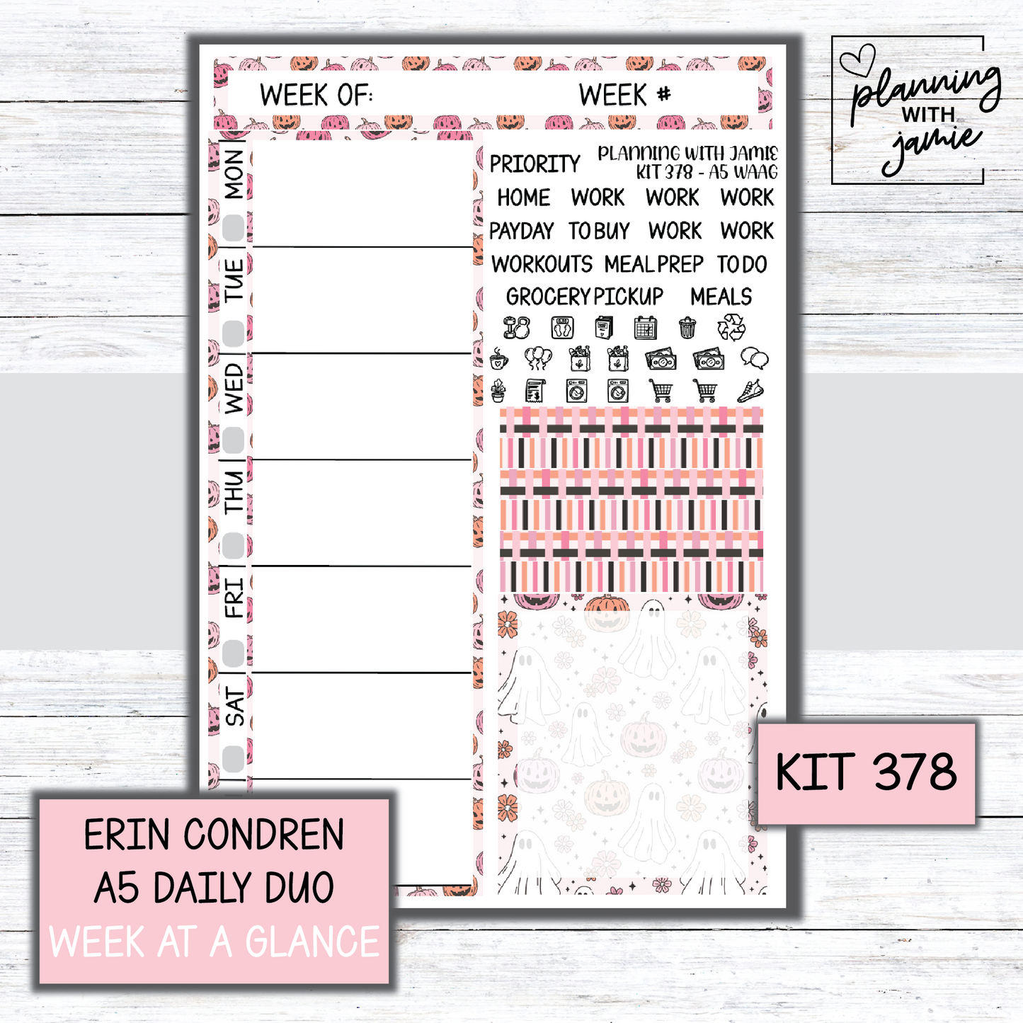 Kit 378 Week At A Glance Sticker