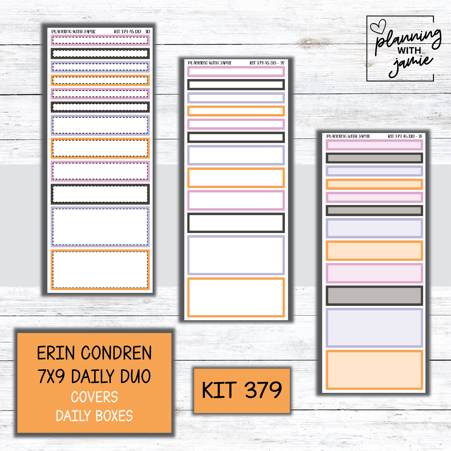 Kit 379 Erin Condren Daily Duo Sticker Kit