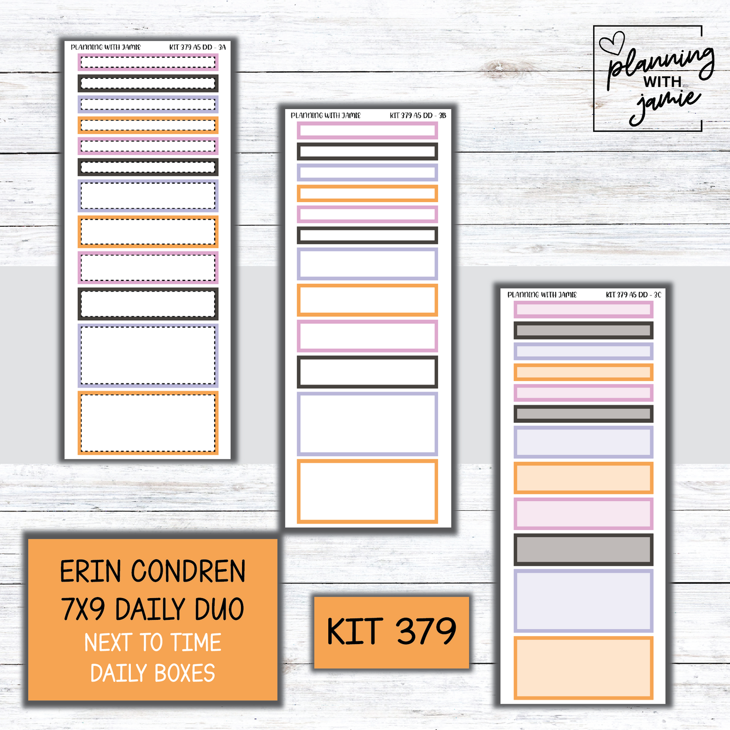 Kit 379 Erin Condren Daily Duo Sticker Kit