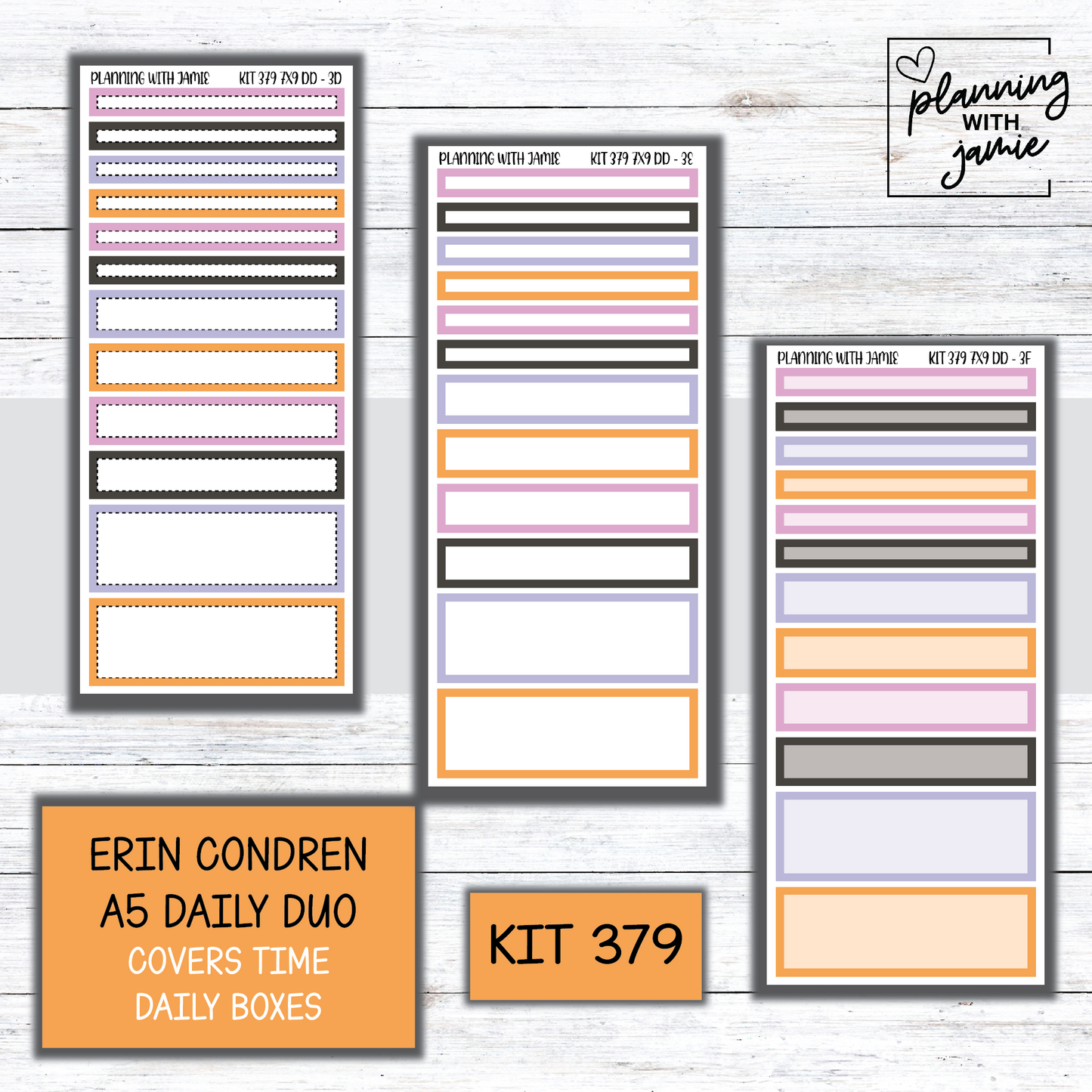 Kit 379 Erin Condren Daily Duo Sticker Kit