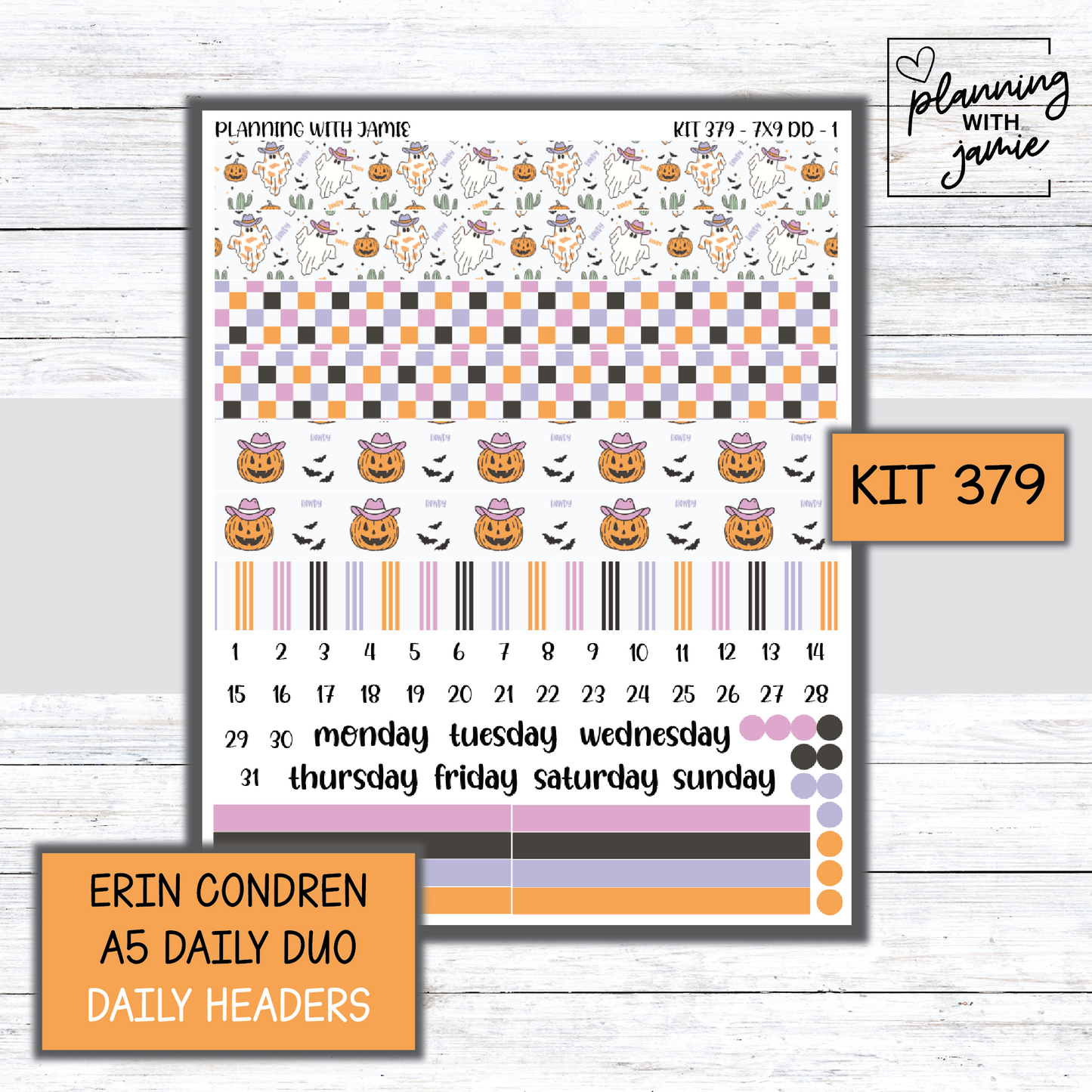 Kit 379 Erin Condren Daily Duo Sticker Kit