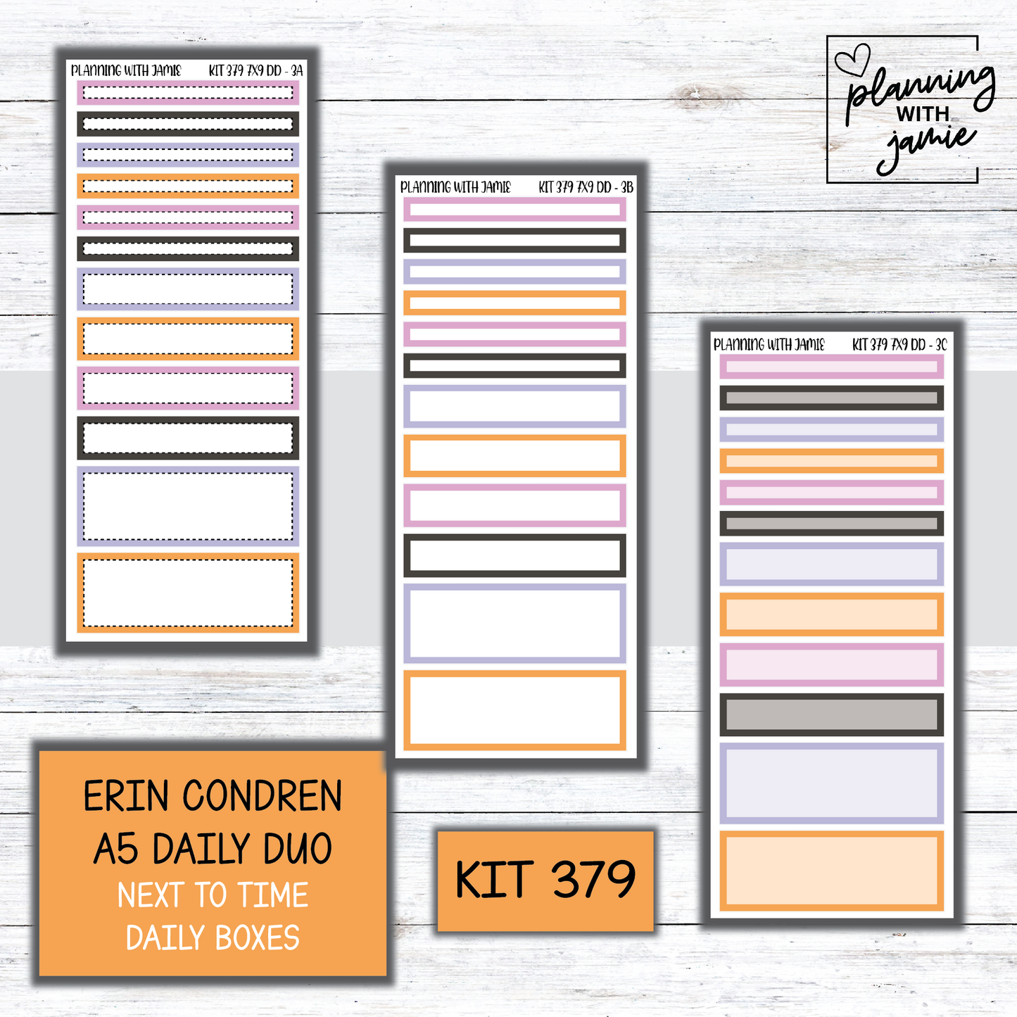 Kit 379 Erin Condren Daily Duo Sticker Kit