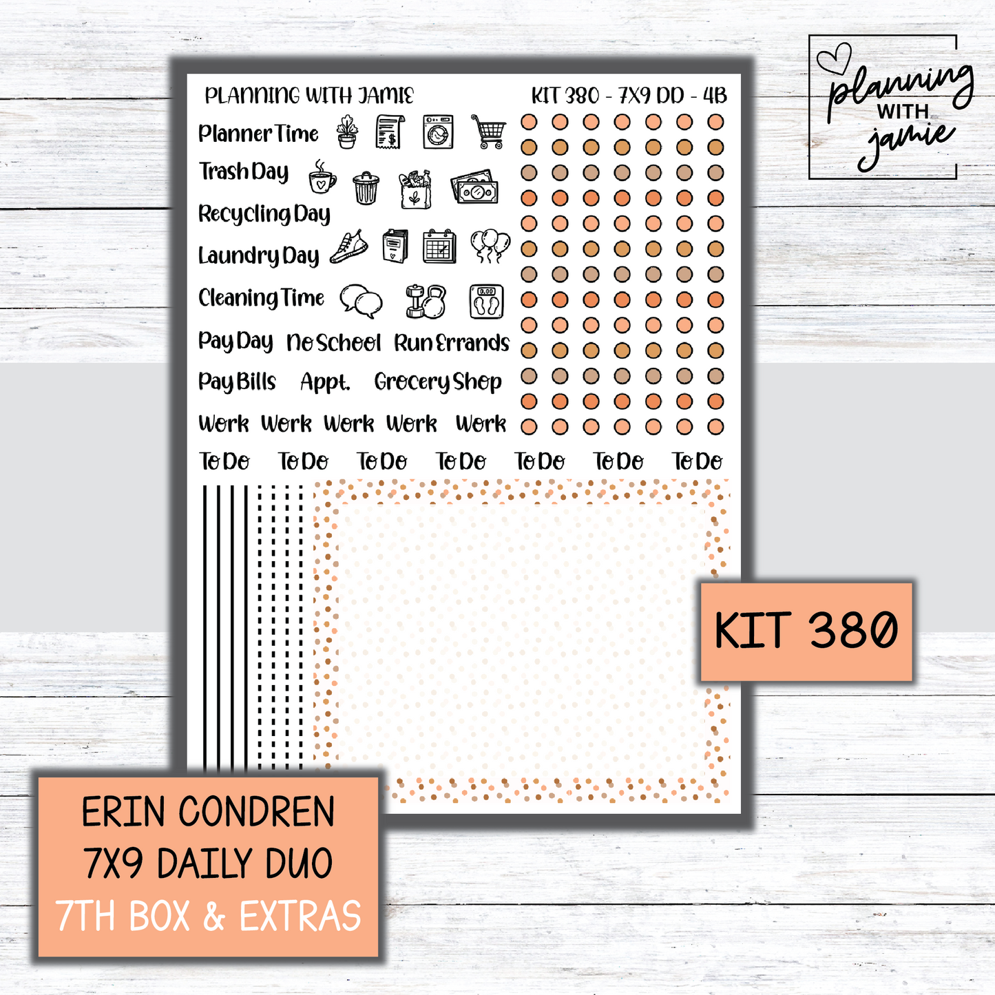 Kit 380 Erin Condren Daily Duo Sticker Kit