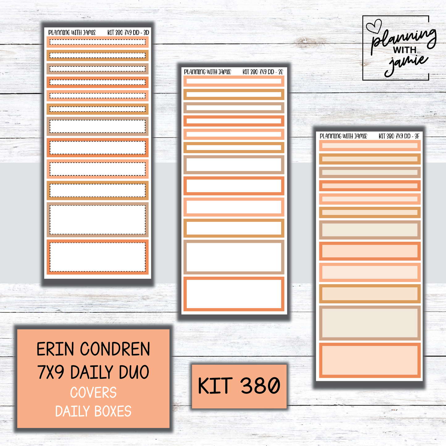 Kit 380 Erin Condren Daily Duo Sticker Kit