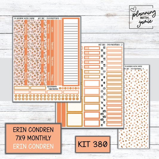 KIT 380 Erin Condren 7X9 OR A5 Monthly Kit