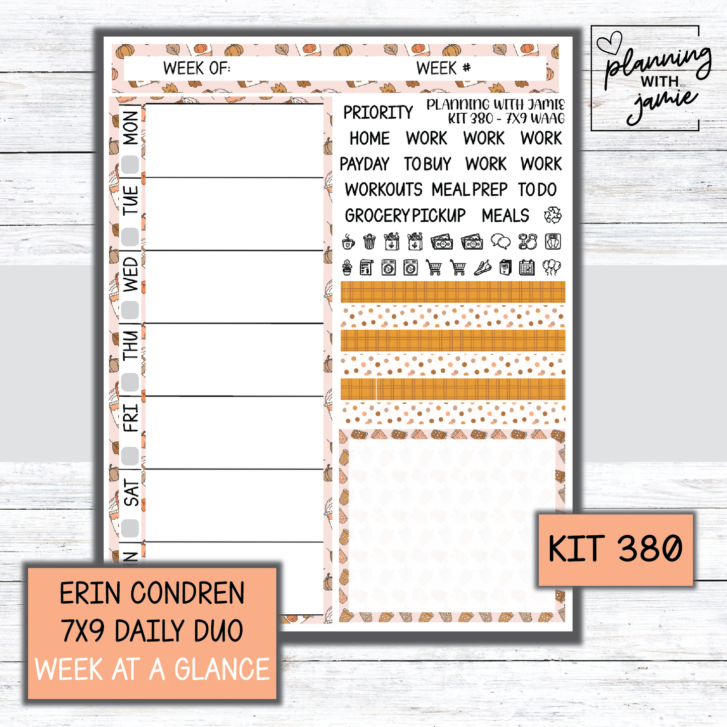 Kit 380 Week At A Glance Sticker