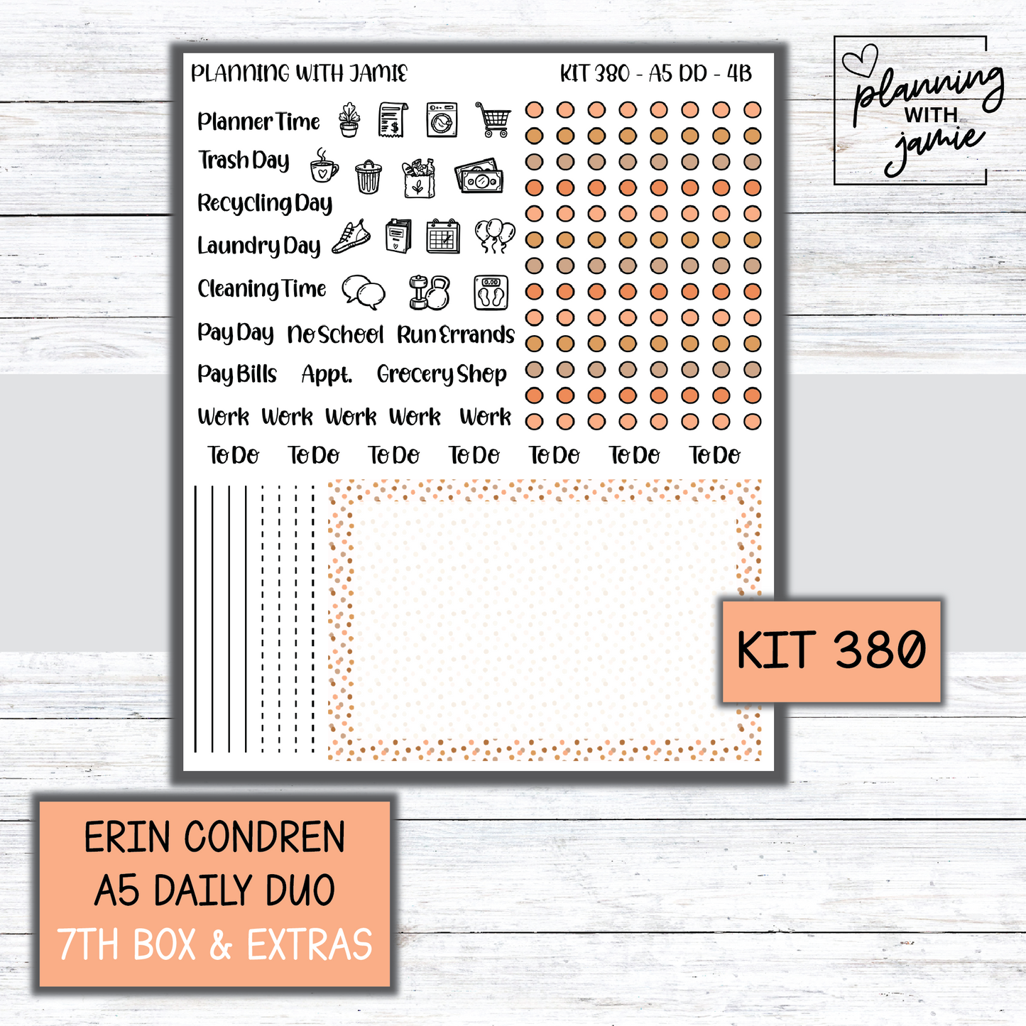 Kit 380 Erin Condren Daily Duo Sticker Kit
