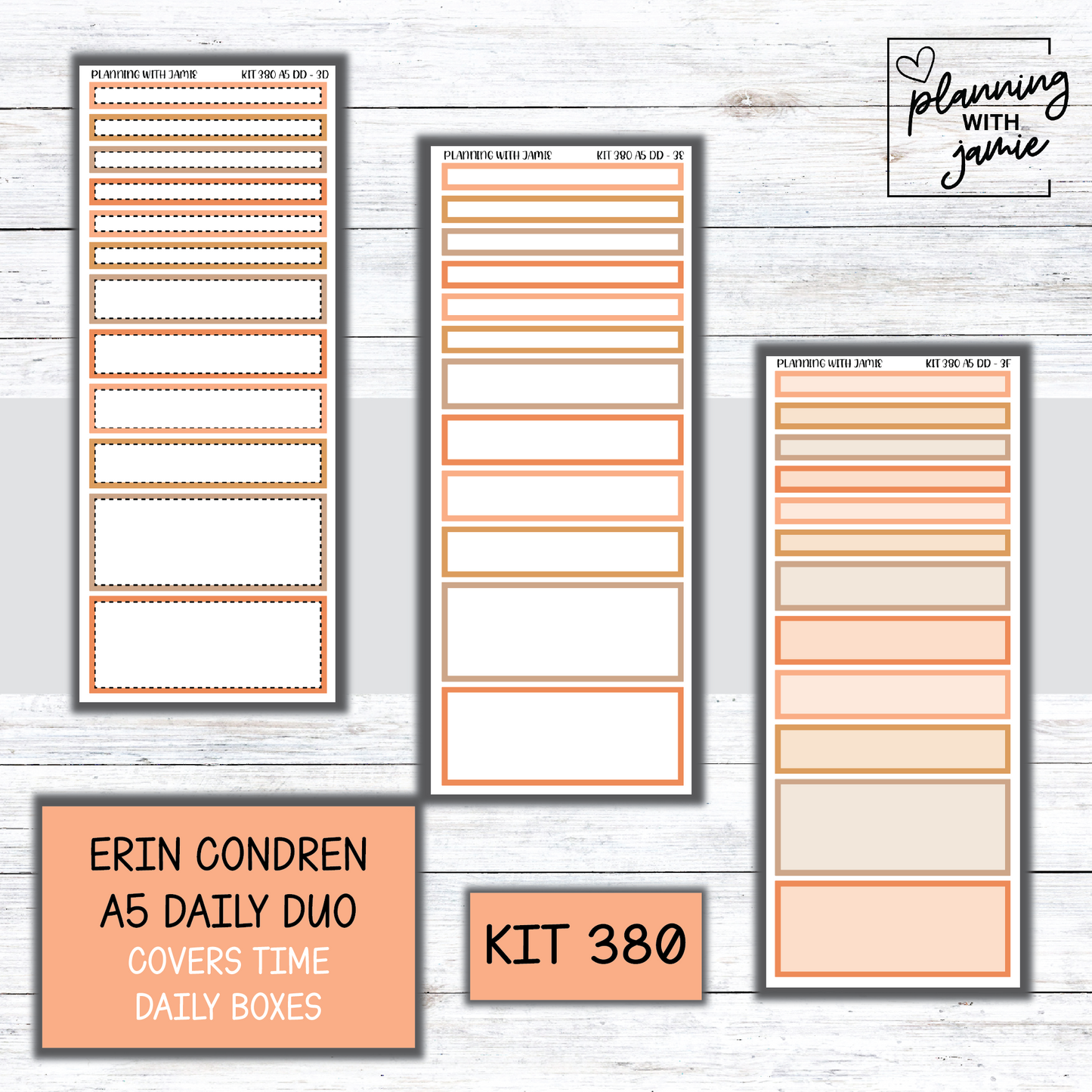 Kit 380 Erin Condren Daily Duo Sticker Kit