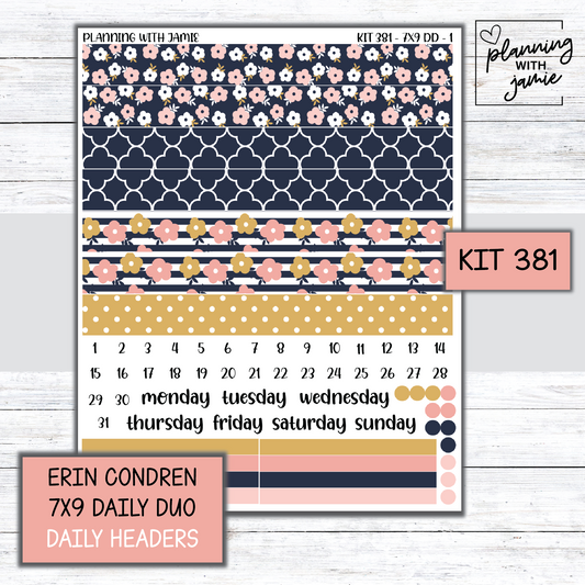 Kit 381 Erin Condren Daily Duo Sticker Kit