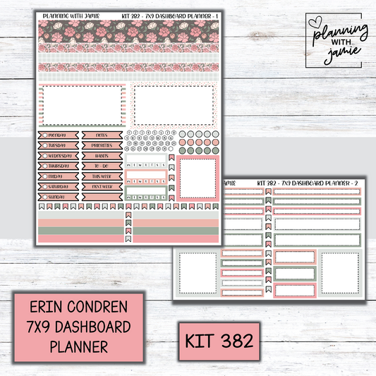 Kit 382 Erin Condren Dashboard Planner Sticker Kit