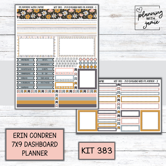 Kit 383 Erin Condren Dashboard Planner Sticker Kit