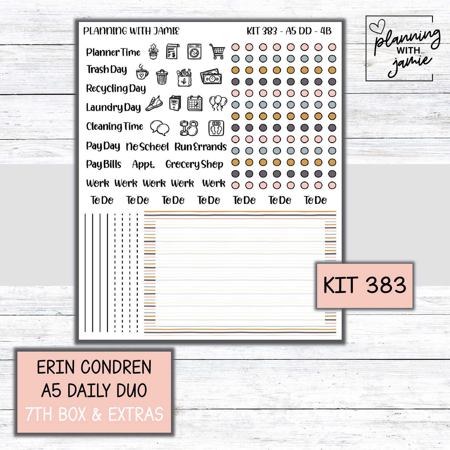 Kit 383 Erin Condren Daily Duo Sticker Kit