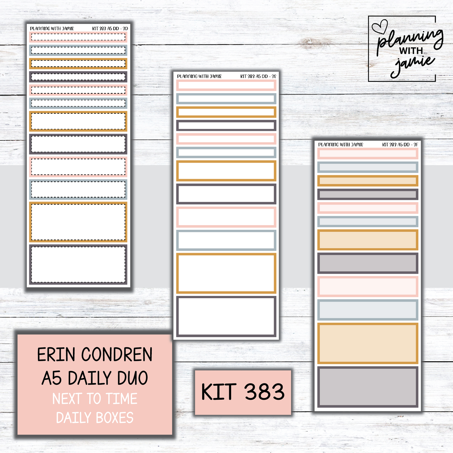 Kit 383 Erin Condren Daily Duo Sticker Kit