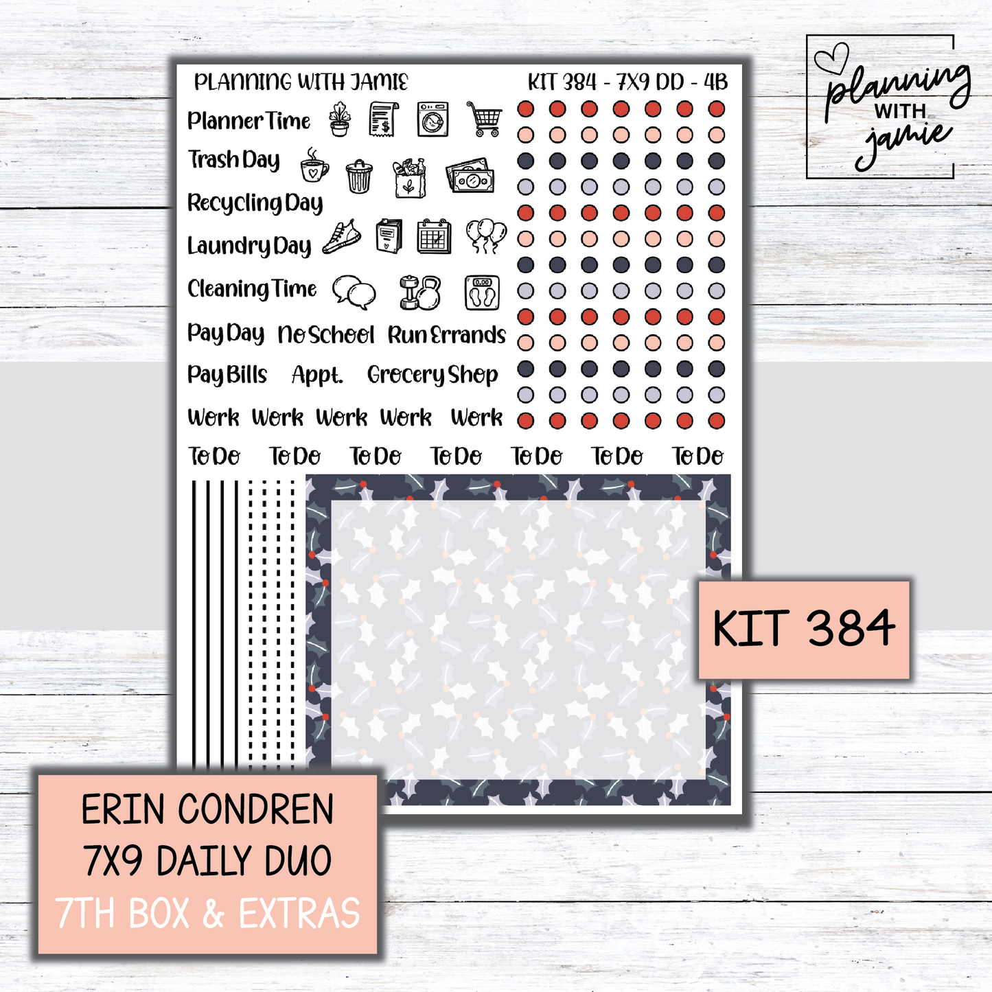 Kit 384 Erin Condren Daily Duo Sticker Kit