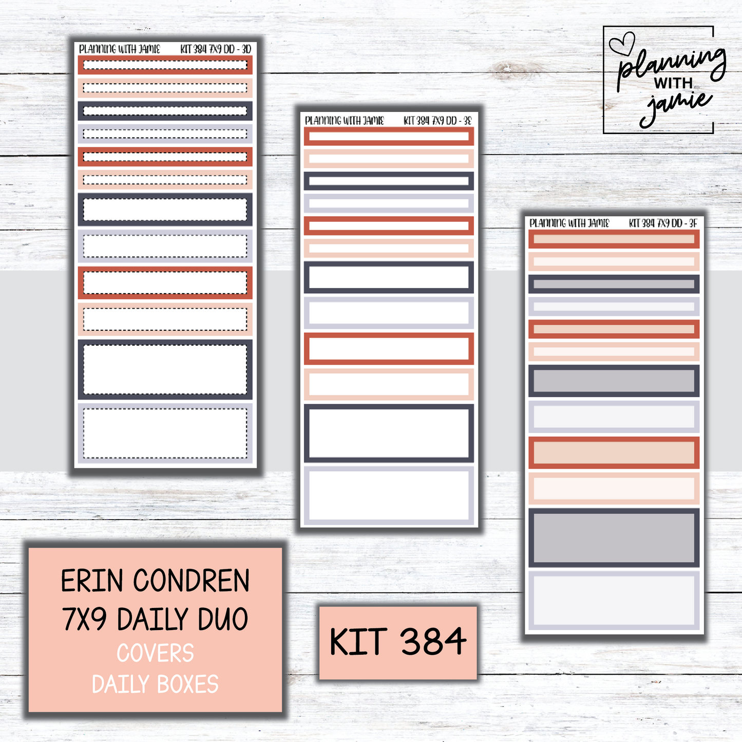 Kit 384 Erin Condren Daily Duo Sticker Kit
