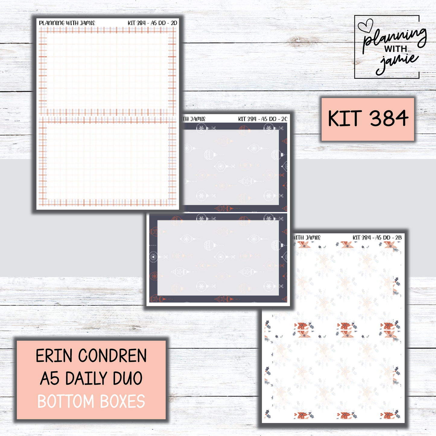 Kit 384 Erin Condren Daily Duo Sticker Kit