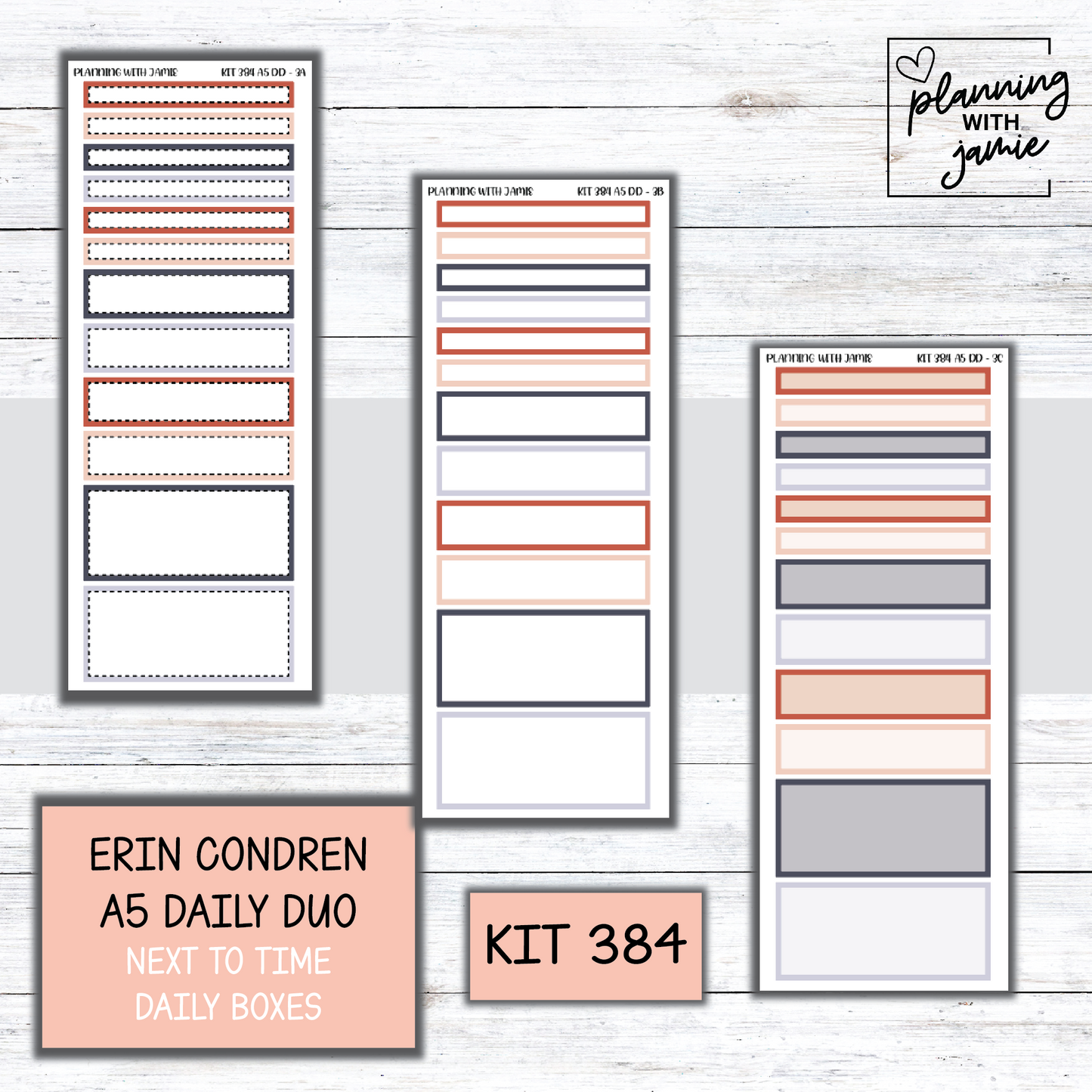 Kit 384 Erin Condren Daily Duo Sticker Kit