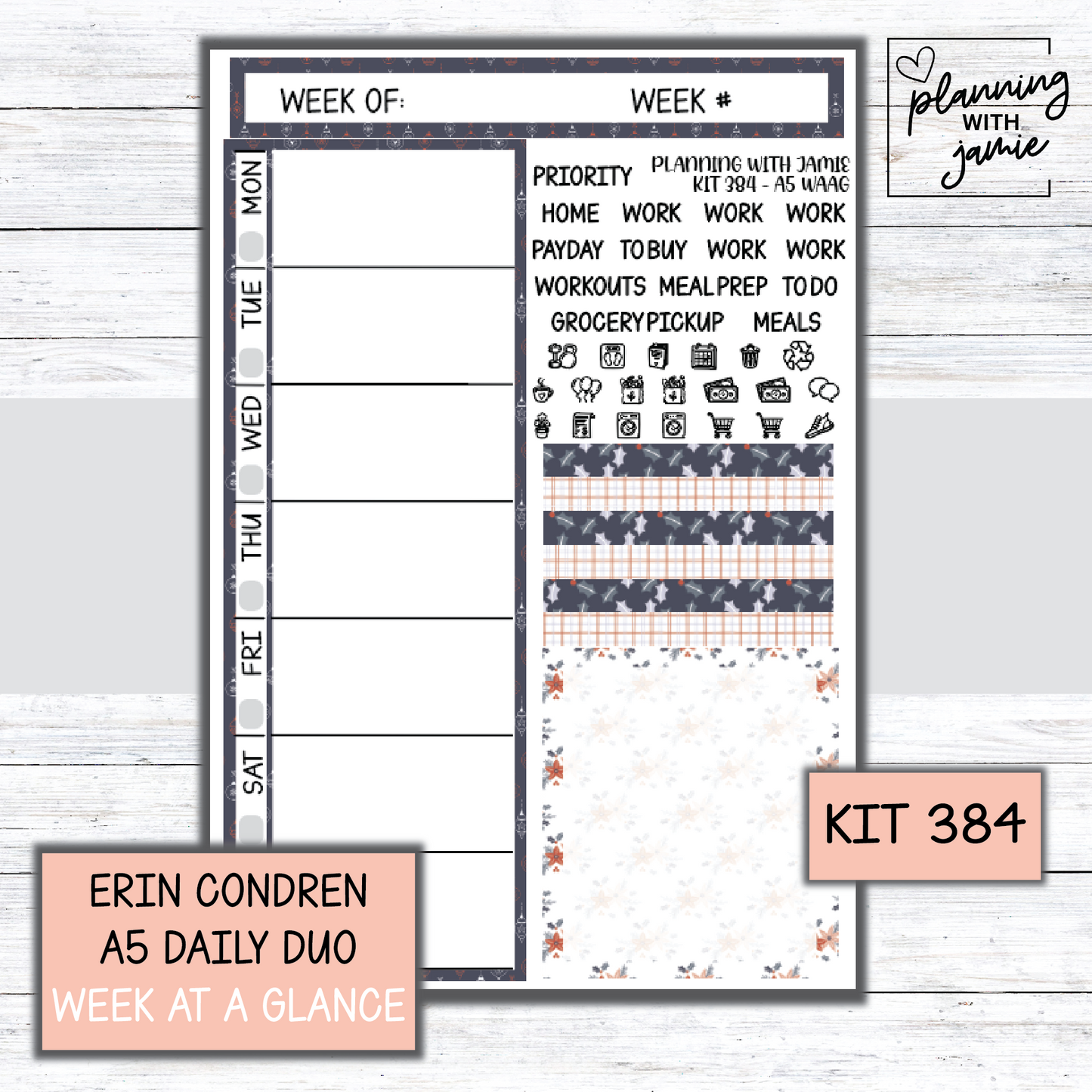 Kit 384 Week At A Glance Sticker