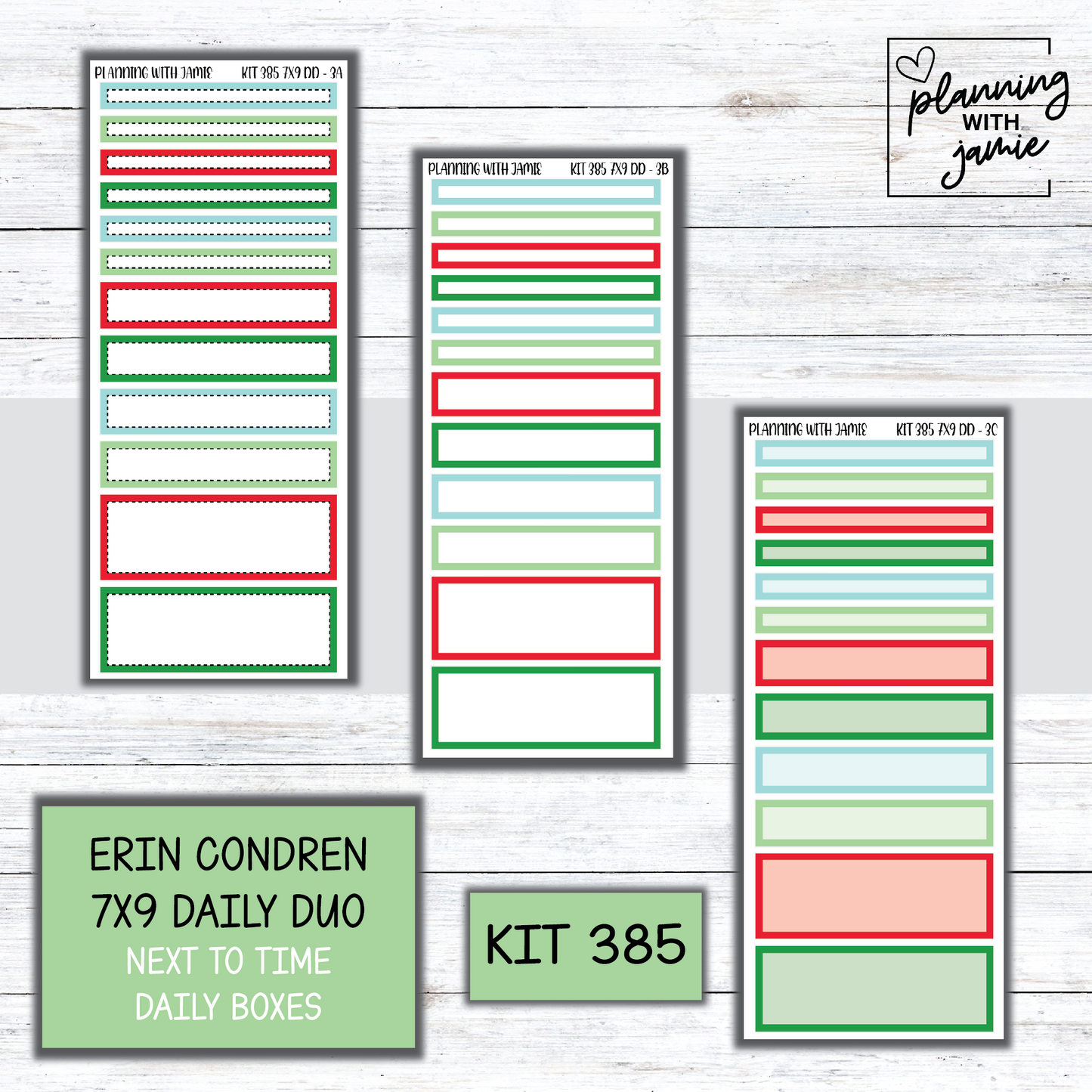 Kit 385 Erin Condren Daily Duo Sticker Kit